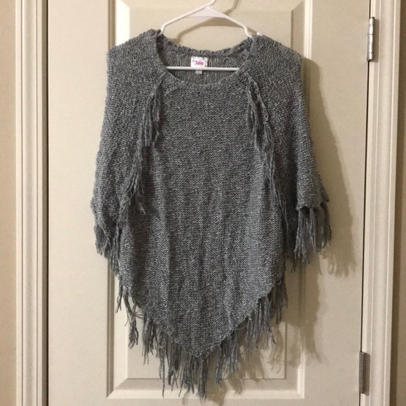 juniors poncho sweater